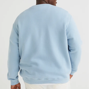 Sweat-shirt à col rond pour homme, 100% coton de haute qualité, hiver, logo personnalisé sur le devant, tissu polaire uni, 180g, imperméable - Product Image 5