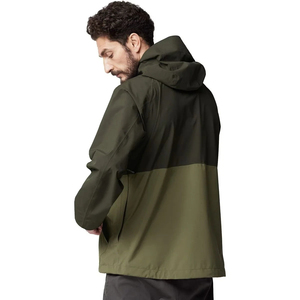 Men's Waterproof Hooded Windbreaker <b>Jacket</b> Color Blocking Half Zip Long Sleeve Casual Autumn Outerwear - Product Image 4