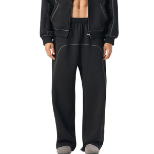 กางเกงจ็อกเกอร์ชายหญิง เอวยางยืด มีเชือกผูก ทรงขาตรง หลวม สบายๆ สไตล์สตรีทแวร์ รับทำโลโก้ตามสั่ง ผู้ผลิต OEM ODM - Product Image 3