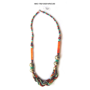 Exclusive Colorful Beaded Bohemia Style Necklace With <b>Braided</b> Pendant Unisex Statement Jewelry Party <b>Accessory</b> at Bulk Rate - Product Image 2