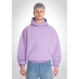 Sudadera con Capucha Morada Extra Grande para Hombre, Sudadera Informal con Bolsillo Tipo Canguro - Product Image 4
