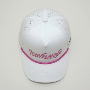 Gorra de Golf de 5 Paneles Personalizada, Paneles Perforados con Corte Láser, Visera Curva, Bordado en Contraste, Marca Privada OEM, MOQ Bajo - Product Image 2