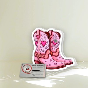 Pestañas Magnéticas Acrílicas de Marca Privada, Estilo Botas Vaqueras Rosas, Herramientas para Pestañas, Placas para Pestañas con Forma de Corazón y Flor, Extensión de Pestañas de Acero Inoxidable - Product Image 4