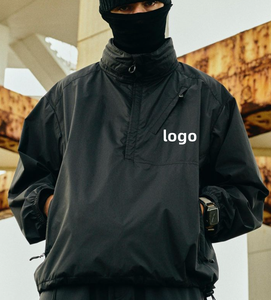 New Arrival 2026 Loose Fit StandUp <b>Jacket</b> for Spring Autumn, Custom Logo Unisex Outdoor Sports Windbreaker with Reflective Strip - Product Image 3