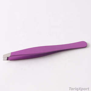 แหนบกำจัดขนสแตนเลส ปลายเฉียงแบน สีโรสโกลด์ เงิน ดำ - อุปกรณ์แต่งหน้า - Product Image 4