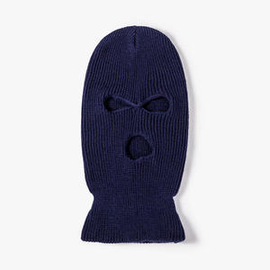 Balaclava de sport personnalisée avec logo brodé multicolore pour moto et ski, 3 trous, tricot intégral unisexe - Product Image 3