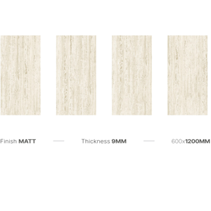 Premium Treventino Series Matte Finish Porcelain Floor <b>Wall</b> Tile 600x1200mm 9mm Modern Interior Commercial Design - Product Image 1