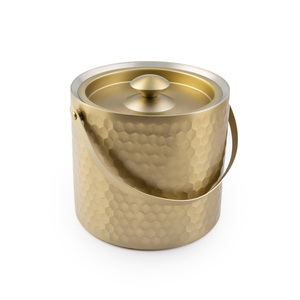 <b>Gold</b> Smooth Cylindrical <b>Ice</b> <b>Bucket</b> Metal Decorative Barware Container For Parties Wedding Events And Home Bar Decorative Items - Product Image 6