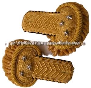 OEM Service New Wholesale <b>Direct</b> Fashionable Handmade Embroidered Epaulette Shoulder Boards Badges - Product Image 4