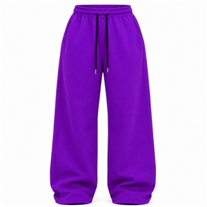Wide Leg Lounge <b>Sweatpants</b> <b>For</b> <b>Women</b> Soft Fleece Jogger Pants Oversized Relaxed Fit Drawstring Waist Cotton Blend Casual Bottoms - Product Image 1