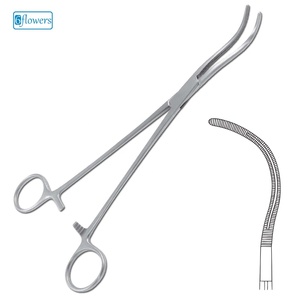 Pinzas Hemostáticas Stille de Punta Curva, Instrumento Manual para Cirugía General, Certificación CE Clase I, Pinzas de Alta Calidad - Product Image 1
