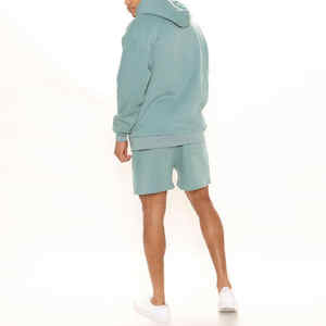 Nouvel ensemble décontracté d'été pour homme : T-shirt à manches courtes et short de couleur unie, ensemble de survêtement 2 pièces pour homme - Product Image 2