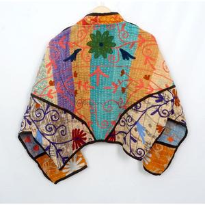 Chaqueta Kantha de Diseño 100% Algodón al por Mayor, Multicolor, Estilo Étnico, Bordada a Mano, Vintage, Tejida para Invierno - Product Image 6