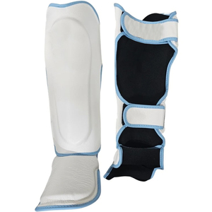 Protège-tibias en cuir PU personnalisés pour la boxe/MMA, vente en gros, protection de jambe personnalisée pour le Muay Thai et le Kickboxing - Product Image 2