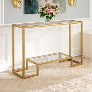 Refined Metal <b>Console</b> <b>Table</b> With Durable <b>Marble</b> <b>Top</b> Elegant Accent Furniture For Modern Hallway Decoration - Product Image 5