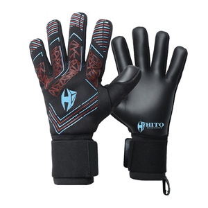Gants de gardien de but de qualité supérieure, 4 mm, Latrex allemand, dos en silicone imprimé, rouleau négatif, design personnalisé, caoutchouc T-Tab - Product Image 1