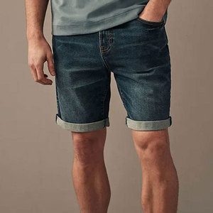 Shorts en jean pour homme, nouvelle conception, haute qualité, fermeture éclair, écologiques, personnalisés, denim délavé. - Product Image 3