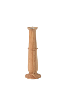 Porte-bougies en bois poli minimalistes, profils tournés classiques, ensemble de décoration écologique pour la maison, lot de 2, cadeaux promotionnels pour salons professionnels de Noël - Product Image 5