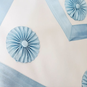 Badges en tissu personnalisés à coudre, couleur unie, rectangulaires, en similicuir brodé, style simple pour application sur vêtements, bleu - Product Image 3