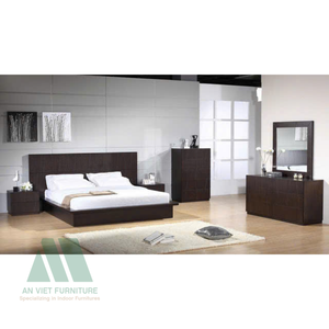 Juego de Muebles de Dormitorio Modernos de Fabricación Vietnamita, Madera de Alta Calidad, Incluye Camas, Armarios y Aparadores, para Apartamentos - Product Image 4