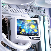 Refroidisseur d'eau AIO Mjolnir Vision 360 WHITE ARGB avec écran LCD IPS magnétique de 3,5 pouces, pompe 2150 tr/min, compatible Intel LGA 1851 AM5, système PC