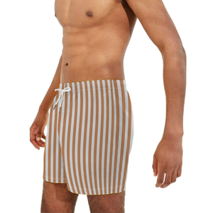Shorts de bain de luxe pour hommes de haute qualité, à séchage rapide, style classique à carreaux, style Old Money, shorts de plage rayés - Product Image 6