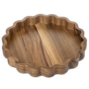Plateaux et plats de service en bois d'acacia, motif abstrait moderne du milieu du siècle - OEM, vente en gros personnalisée |   Aqudus Saleem - Product Image 2