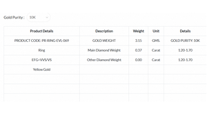 Bague de fiançailles élégante en diamant de laboratoire CVD taille ronde Eternal Grace en argent et or pour femme - Product Image 6