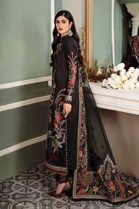 Robe traditionnelle élégante pour femme, Salwar Kameez, en tissu lawn, avec broderie, longueur au sol, réversible, pour mariage, toutes saisons, coupe classique - Product Image 2