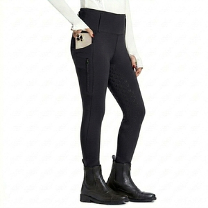 Ropa ecuestre transpirable al por mayor, personalizada y de alta calidad para niñas, pantalones de equitación, leggings de equitación. - Product Image 3