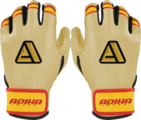 Gants de frappe de baseball en cuir de chèvre de qualité supérieure, fermeture à boucle, tailles et couleurs personnalisables, design antidérapant durable, Adiha Impex