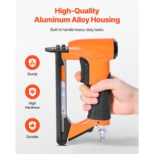 Pistola Sparagraffette Pneumatica Calibro 21 Serie 80 per Filo Sottile, Graffatrice per Tappezzeria con Corona da 1/2" e Lunghezza 1/4" 5/8", Max 150 Pezzi, Sparagraffette ad Aria - Product Image 5