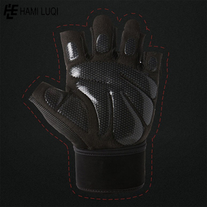 Weightlifting Gloves Half Finger Gym Customized Logo and Printing High Quality Premium Genuine Cowhide Leather - Product Image 2