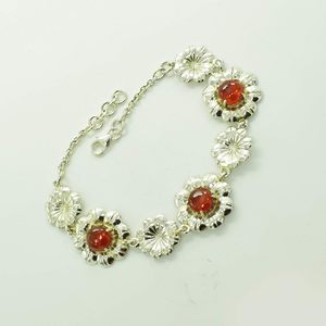 Pulsera de Plata de Ley 925 con Piedras Preciosas de Cornalina, Diseño Exclusivo, Regalo para Ella, Venta al Por Mayor, Novedad 2026 - Product Image 3