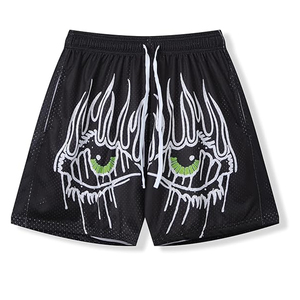 Custom Logo Eco-Friendly Quick Dry Breathable <b>Mid</b> Waist Drawstring Closure Casual Workout Shorts Double <b>Layer</b> 100% Cotton Men's - Product Image 2