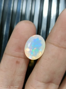 Ethopian Opal Faceted Making Jewellery Beautiful Flash Faceted Oval Shape Gemstone 14.6X11.2X7.5 MM - Product Image 4