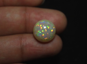 Ópalo Etíope Natural de 13*9mm, Corte Redondo, Gema de 7.80 Quilates, Cabujón, Ópalo de Fuego Multicolor, Piedra de Nacimiento de Octubre para Joyería - Product Image 2