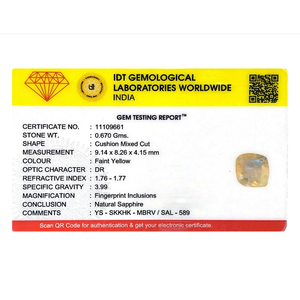 Zafiro Amarillo de Corte Ovalado Suelto de 3.35 Quilates, Gema Premium para Joyería Fina - Product Image 4