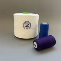 Fil à coudre en polyester 100% résistant aux hautes températures 52/2 pour crochet, blanc thermocollé, prix usine, vente en gros