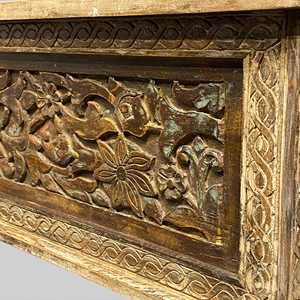 La Mejor Colección de Arte del Himalaya, Baúl Vintage Hecho a Mano de Madera Maciza con 2 Compartimentos, Decoración Combinable, Garantía de 10 Años, MOQ 1 Contenedor - Product Image 4