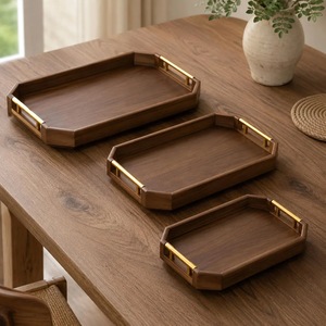 Bandeja de Servir de Madera Premium con Acabado Rústico, Ideal para Diwali, Ramadán, Frutas, Hogar, Comedor, Hotel, Restaurante, Cafetería, Presentación de Alimentos - Product Image 4