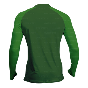 Rashguard Muay Thai personnalisé pour hommes avec col zippé manches longues de haute qualité et trous pour les pouces - Product Image 6