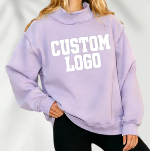 Sweat-shirts réversibles pour femmes, col rond, manches longues, imperméables, respirants, en coton/bambou, avec impression de logo personnalisé, pour l'automne - Product Image 3