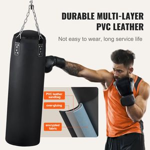 Ensemble de sacs de frappe en PVC de 1,2 m pour adultes, équipement d'entraînement de gym suspendu avec chaînes et gants pour MMA, karaté, judo - Product Image 2