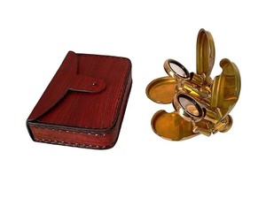Monocular de Latón Antiguo con Estuche de Cuero, Telescopio Vintage, Telescopio Náutico de Mano, Regalo Marítimo, Venta al por Mayor OEM - Product Image 3