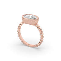 Anello di fidanzamento di lusso con diamante coltivato in laboratorio taglio a pera da 2,50 carati certificato IGI, in oro massiccio 14 carati, stile unico