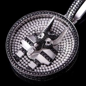 Nouveau design Pendentif ange hip-hop personnalisé en argent S925 serti de moissanite, bijoux raffinés pour rappeurs - Product Image 3