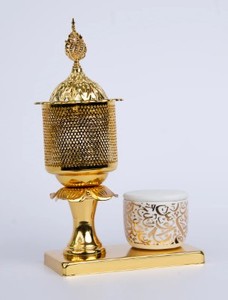Luxury Bakhoor Burner Premium Bakhoor Burner Arabic Bakhoor Burner <b>Oud</b> Burner Incense Burner Decorative Bakhoor Burner Metal - Product Image 5