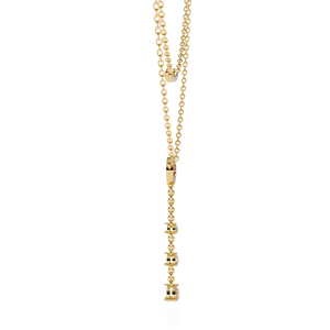 Collar en Y de Dos Piezas con Barra Sonriente y Gota de Pera en Oro Amarillo de 10K, 14K y 18K - Product Image 3