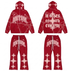 Nouveau design – Survêtement à capuche streetwear grande taille, couleur unie, coupe régulière, en coton et polyester, collection hiver 2026 – Vente en gros - Product Image 5